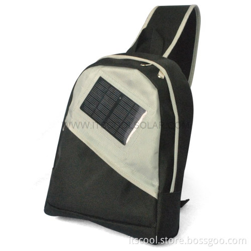 Lady's Bag with Solar Panel to Charge Mobiles